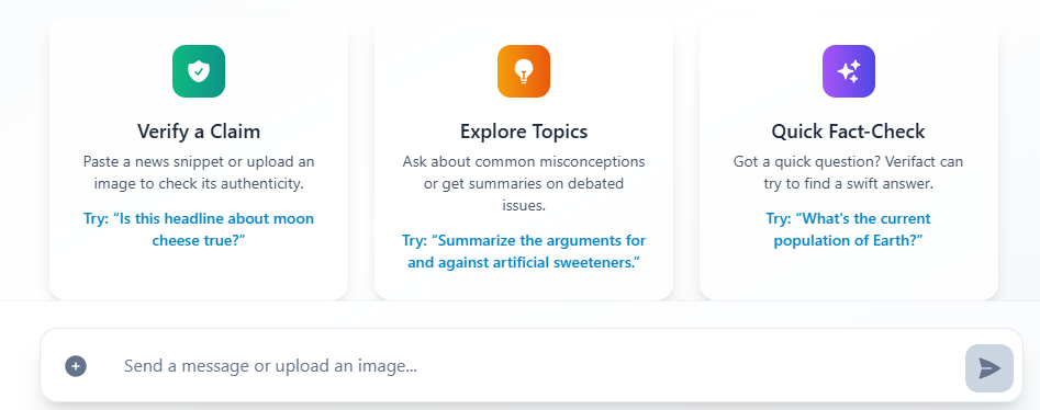Verifact application mockup or illustrative graphic